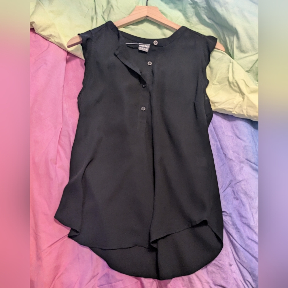 New York & Company Soho Black Polyester Blouse Size Small